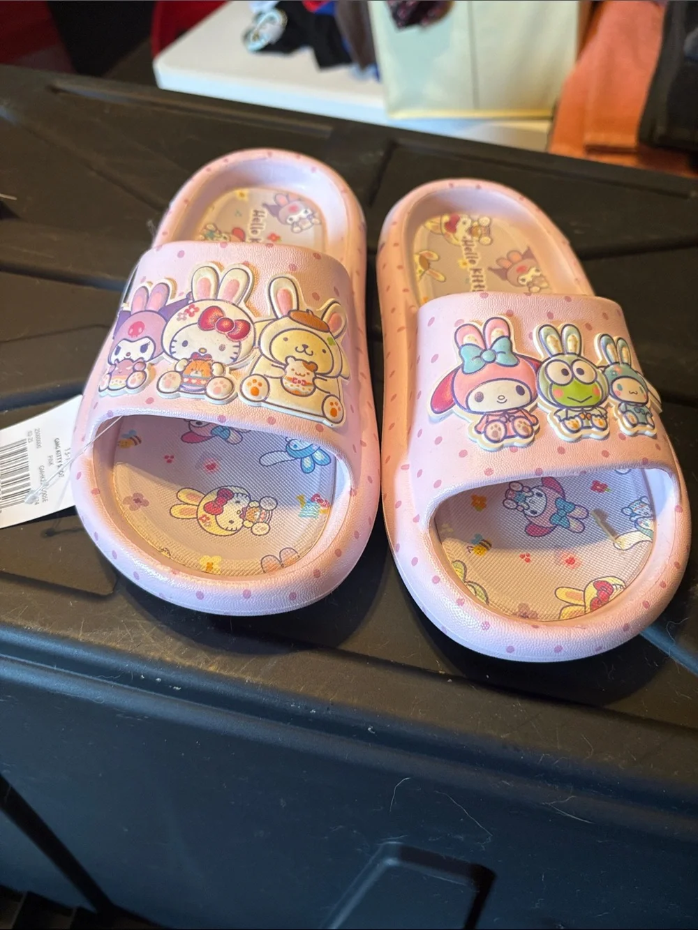 Sanrio Pink Character-Print Kids Slide Sandals